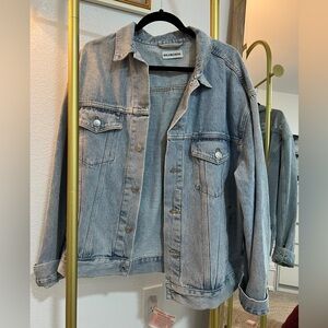 B@lenciaga Light Blue Denim Jacket